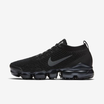 Nike Air VaporMax Flyknit 3 - Női Utcai Cipő - Fekete/Fehér/Metal Titán/Sötét Szürke